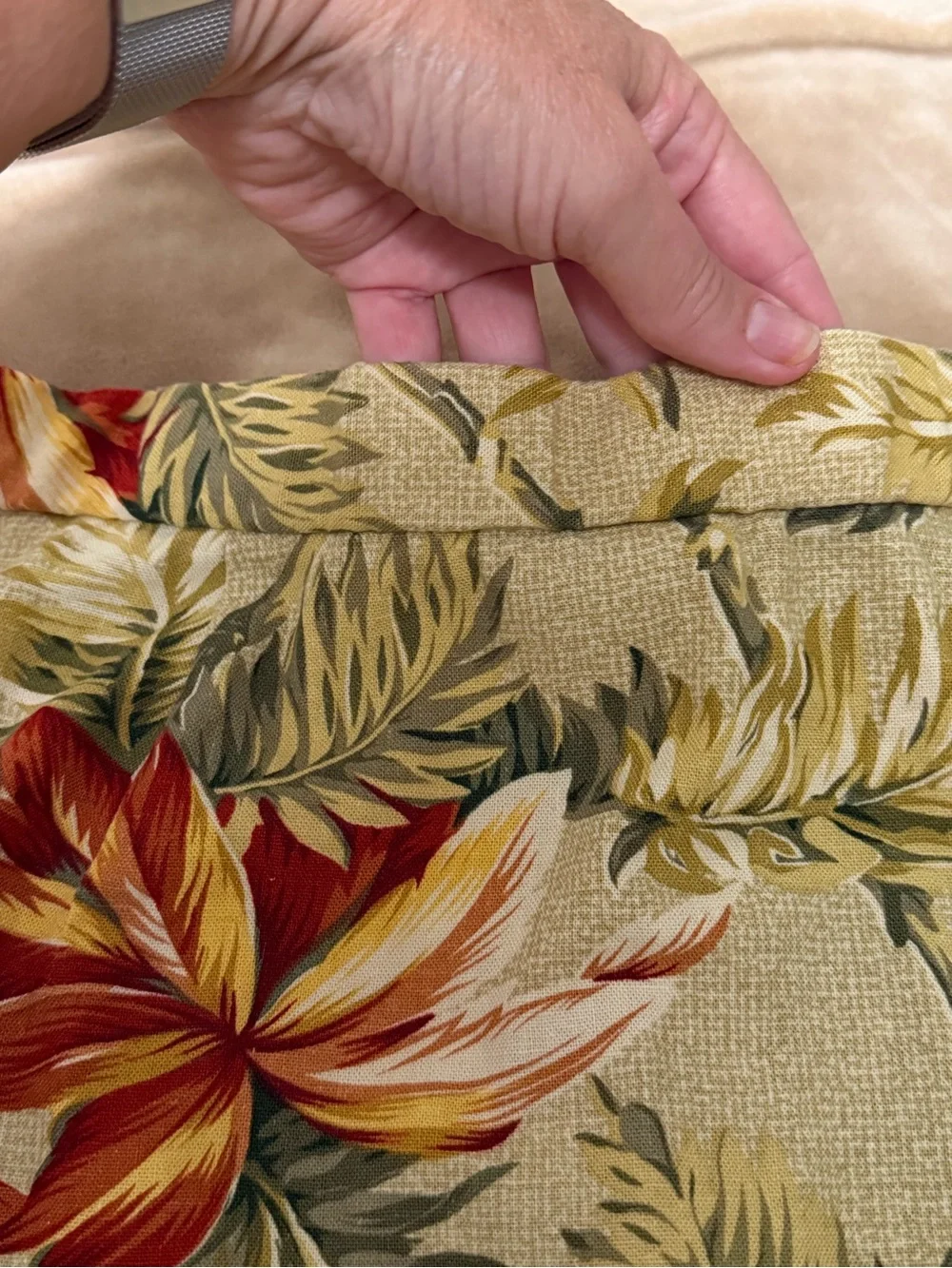 Koret Petites Linen Blend Tropical Floral Button-Front Skirt Set Size 8 Vintage